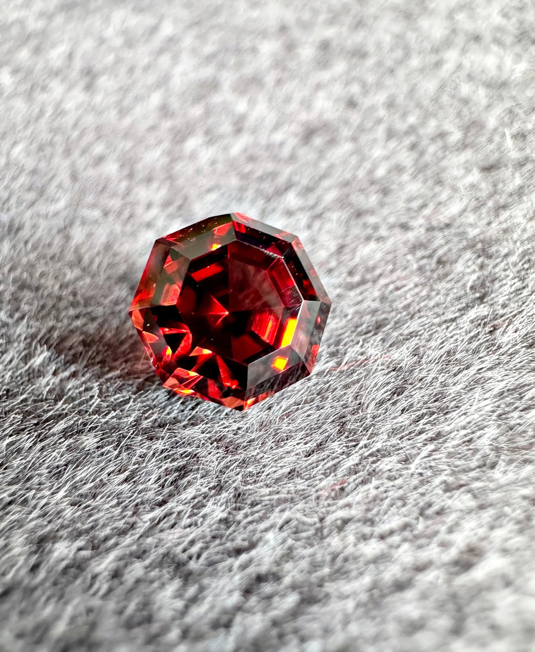 The Flame of Umba – A Fiery Malaia Garnet Octagon 2.45ct - LUVICI GEMS INTERNATIONAL