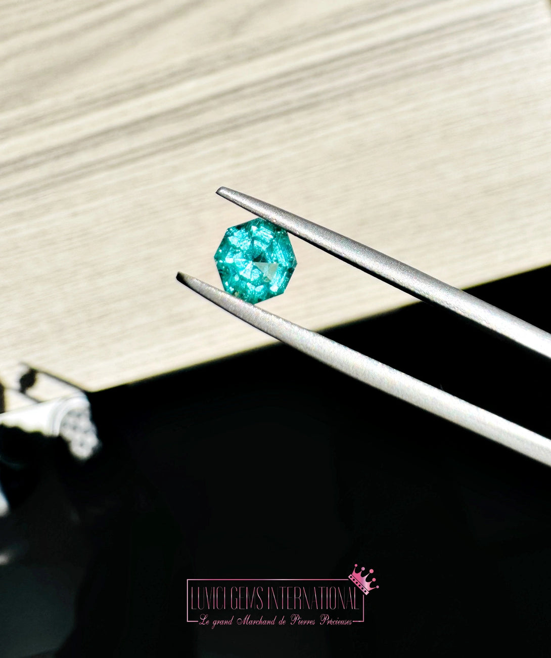 Turquoise whispers from Seba boru | 0.65ct Octagon Emerald - LUVICI GEMS INTERNATIONAL