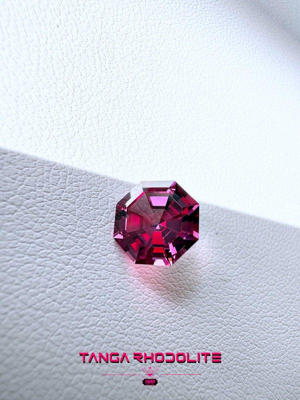 2.90 ct Tanga Octagon Rhodolite | A Tanzanian Luminescence - LUVICI GEMS INTERNATIONAL
