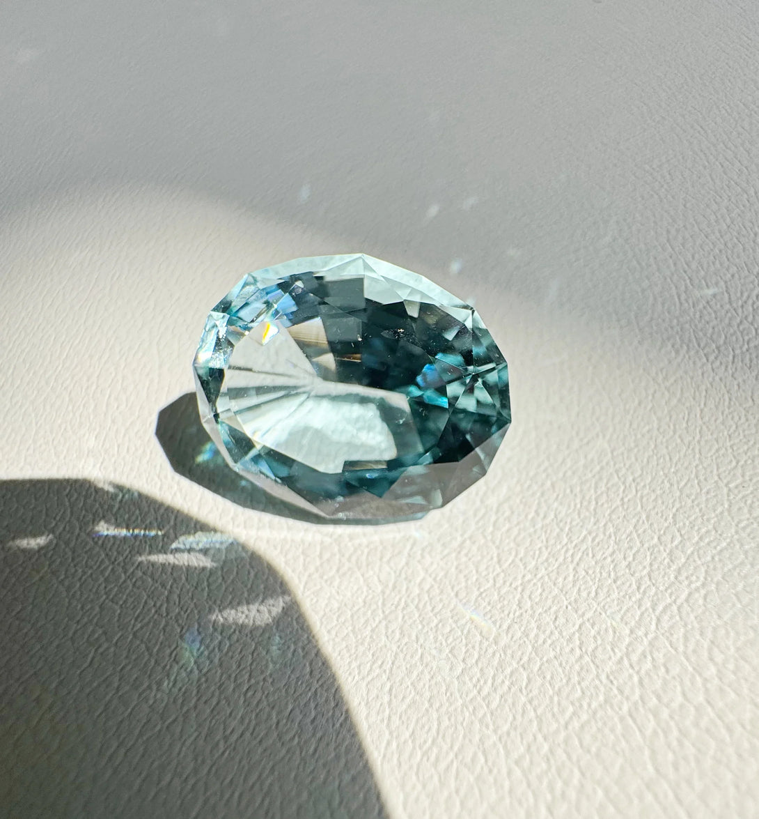 8.44ct Fancy Oval Sky Blue Aquamarine -Aqua Bliss - LUVICI GEMS INTERNATIONAL