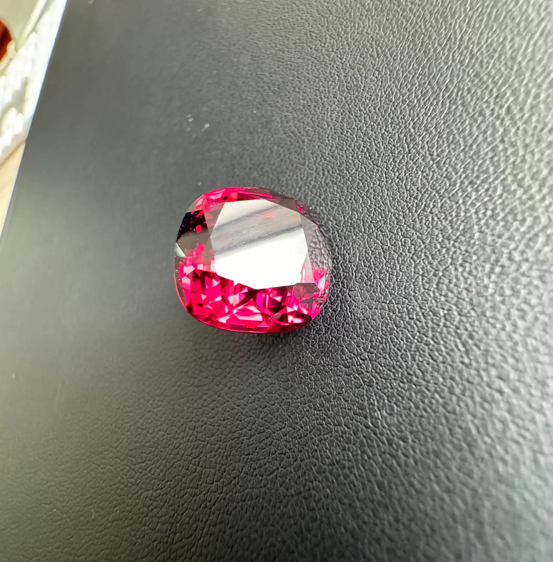 18.44ct Tanga Rhodolite Cushion Garnet | A Rhapsody in Raspberry - LUVICI GEMS INTERNATIONAL