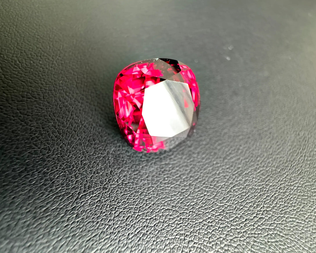 18.44ct Tanga Rhodolite Cushion Garnet | A Rhapsody in Raspberry - LUVICI GEMS INTERNATIONAL