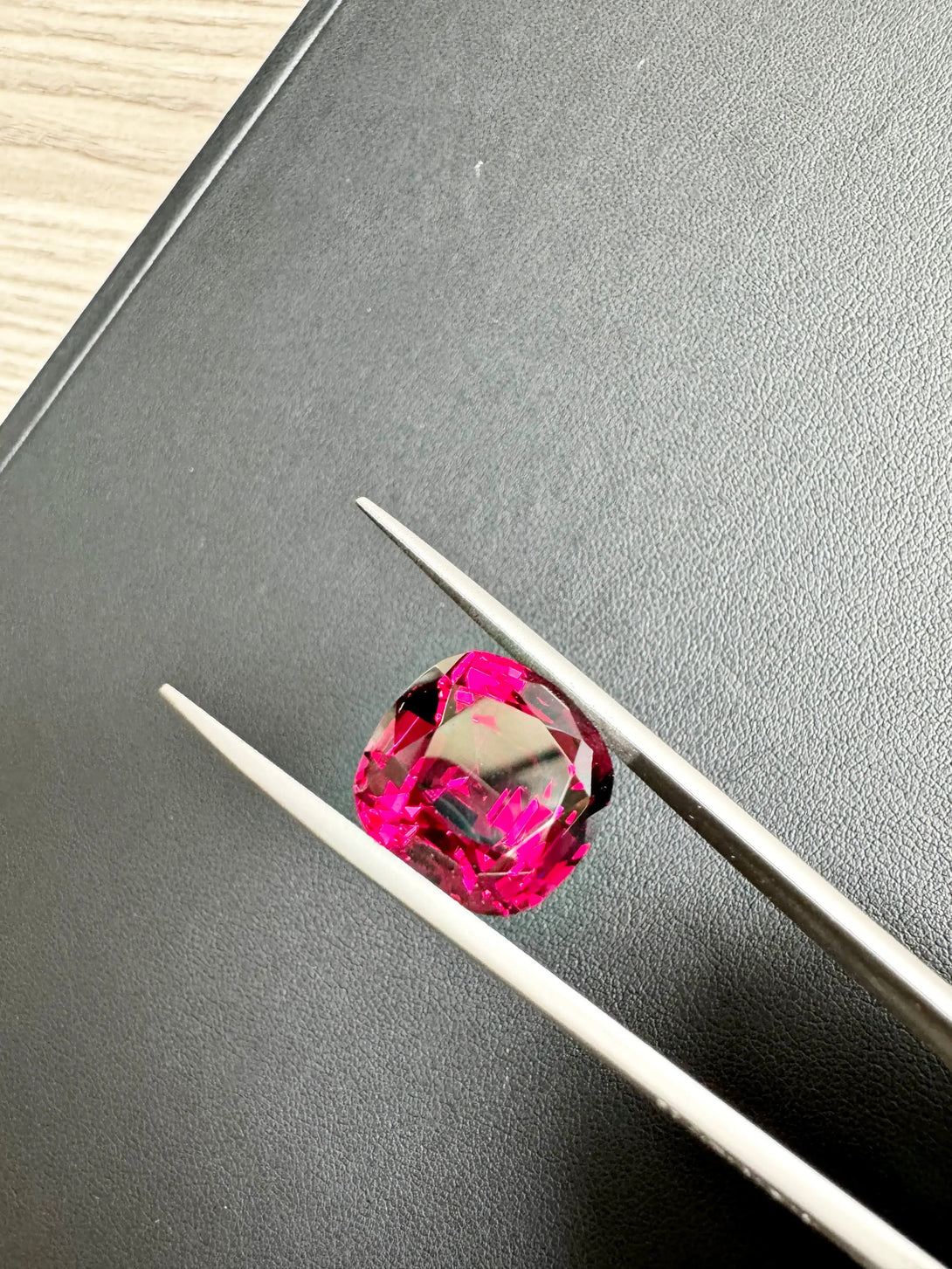 18.44ct Tanga Rhodolite Cushion Garnet | A Rhapsody in Raspberry - LUVICI GEMS INTERNATIONAL