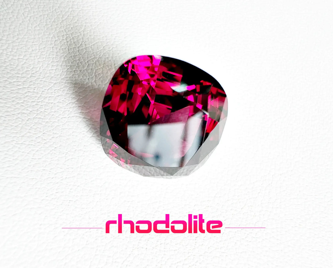 18.44ct Tanga Rhodolite Cushion Garnet | A Rhapsody in Raspberry - LUVICI GEMS INTERNATIONAL