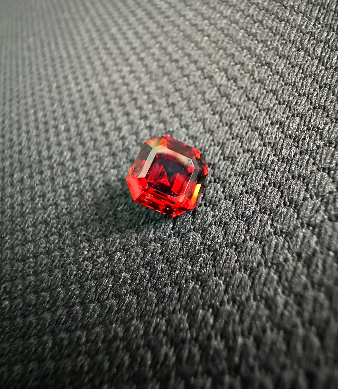 3.63ct Red Orange Malaia Garnet Asscher cut | Tanga's Sunset Fire Gem - LUVICI GEMS INTERNATIONAL
