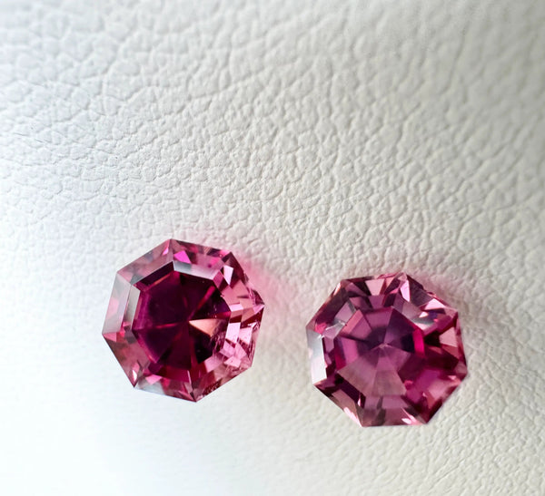 OCTAGON PAIR 2.56 ct | PINK TOURMALINES - LUVICI GEMS INTERNATIONAL