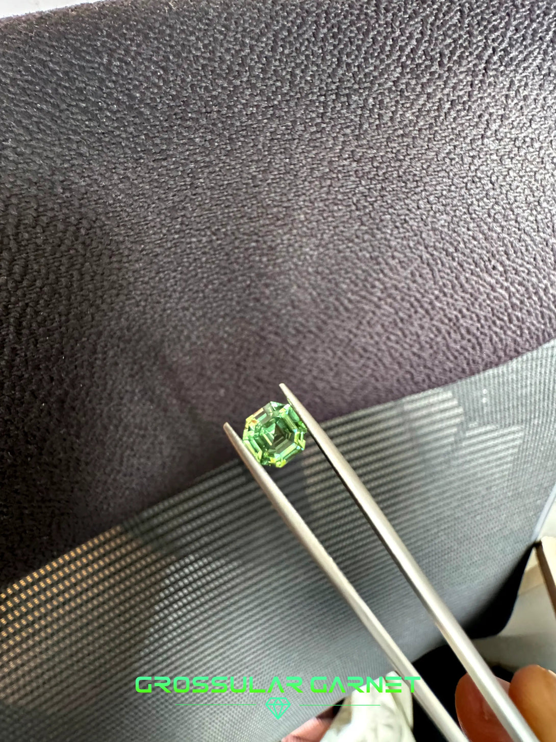 Grossular Garnet 1.21ct Asscher | The Mint Hall of Mirrors Promise - LUVICI GEMS INTERNATIONAL