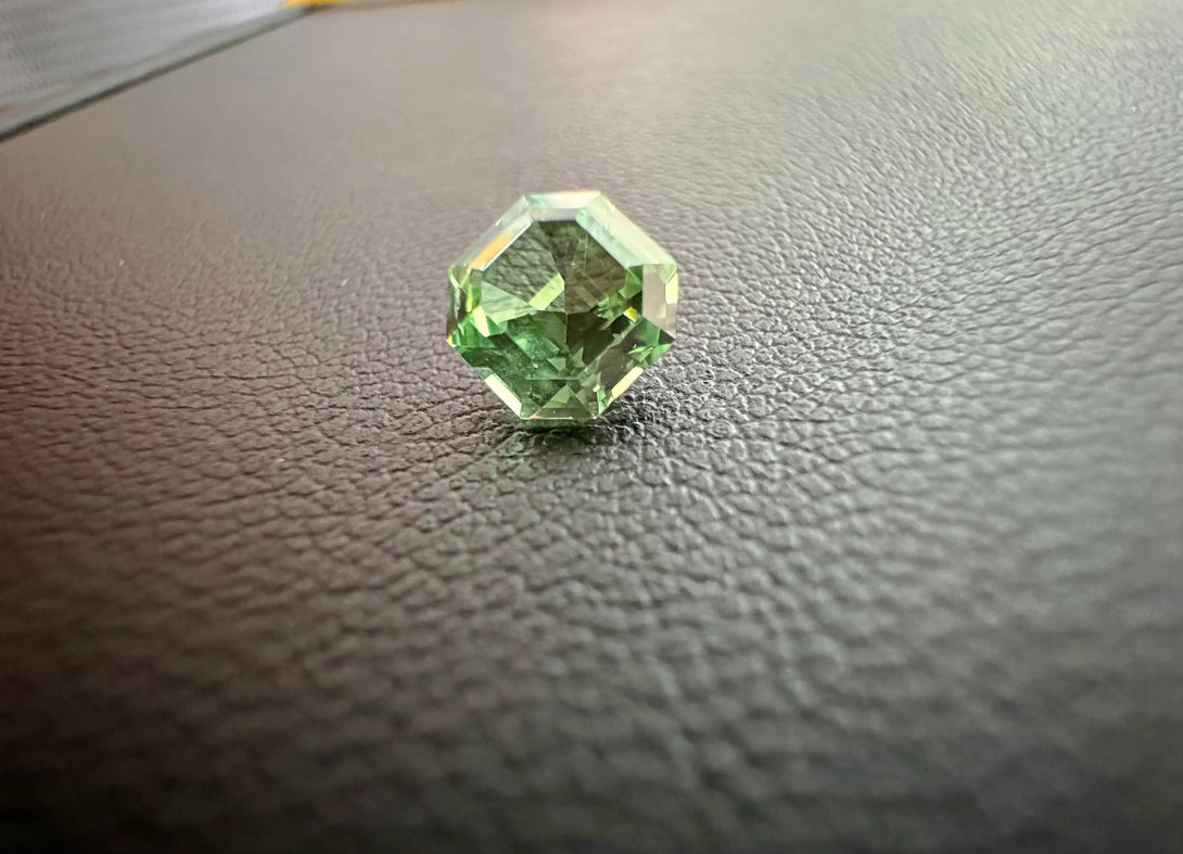 Grossular Garnet 1.21ct Asscher | The Mint Hall of Mirrors Promise - LUVICI GEMS INTERNATIONAL