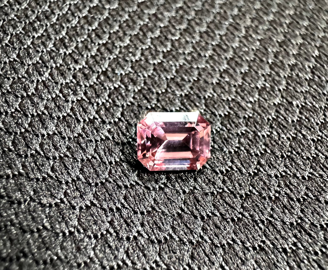 The Dusty Pink Cosmic Relic | 1.54ct Emerald cut Zircon from Singida - LUVICI GEMS INTERNATIONAL