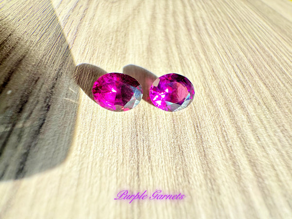 REGAL DELIGHT | PURPLE GARNETS 2.96CTW PAIR - LUVICI GEMS INTERNATIONAL