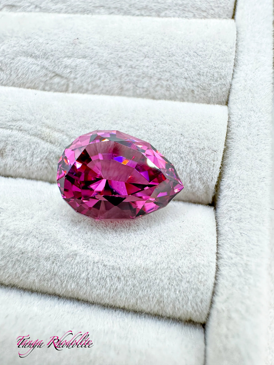 PLUM & ROSE SYMPHONY | FREEFORM PURPLE PINK PEAR RHODOLITE 7.54 CTW - LUVICI GEMS INTERNATIONAL