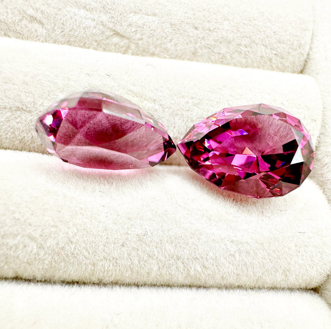 PLUM & ROSE SYMPHONY | FREEFORM PURPLE PINK PEAR RHODOLITE 7.54 CTW - LUVICI GEMS INTERNATIONAL