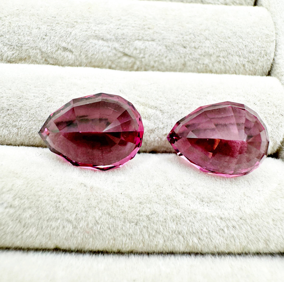 PLUM & ROSE SYMPHONY | FREEFORM PURPLE PINK PEAR RHODOLITE 7.54 CTW - LUVICI GEMS INTERNATIONAL