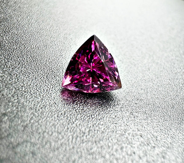 Heavenly Brilliance | 2.51 ct Rhodolite Garnet Trilliant - LUVICI GEMS INTERNATIONAL