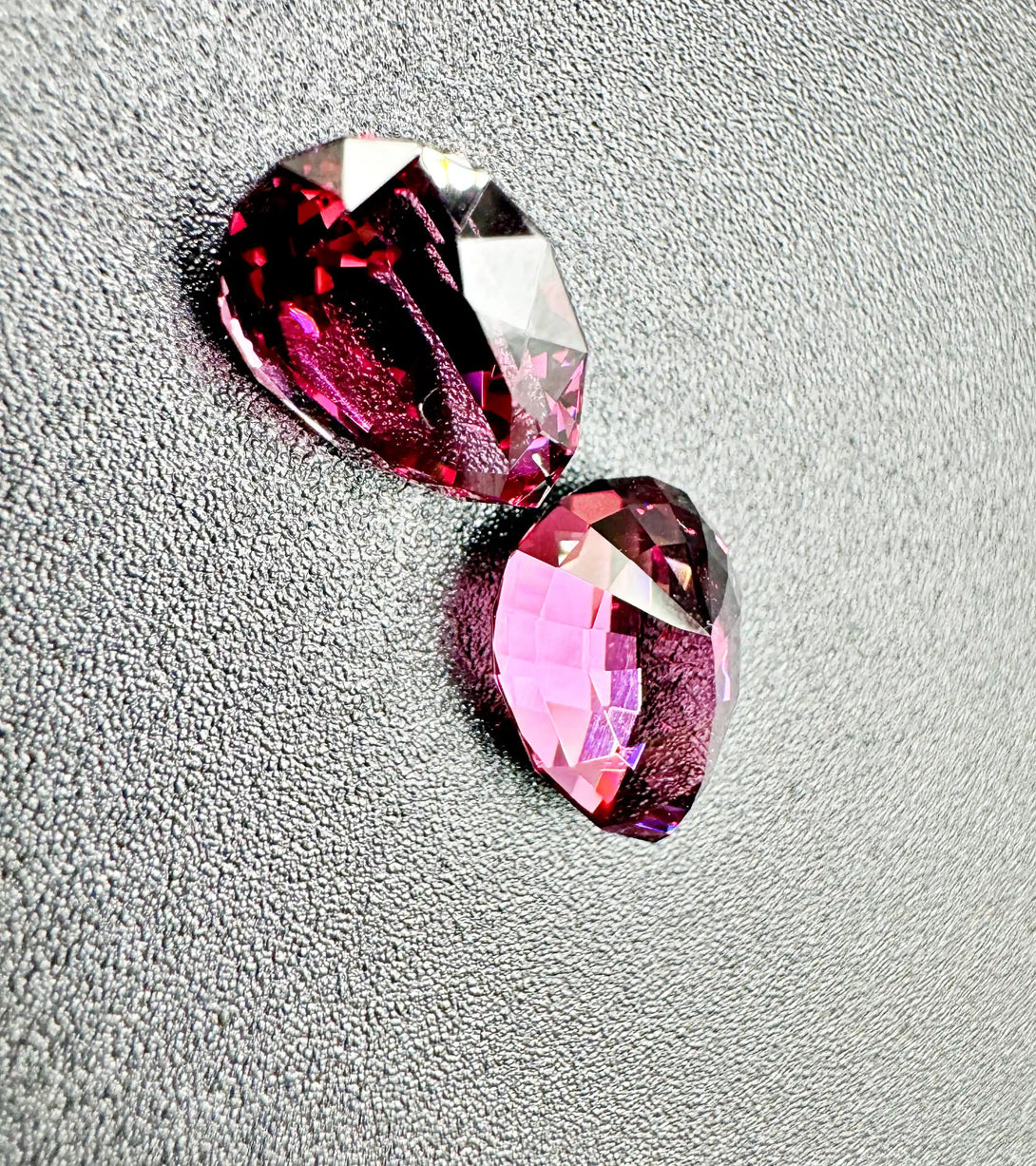 PLUM & ROSE SYMPHONY | FREEFORM PURPLE PINK PEAR RHODOLITE 7.54 CTW - LUVICI GEMS INTERNATIONAL