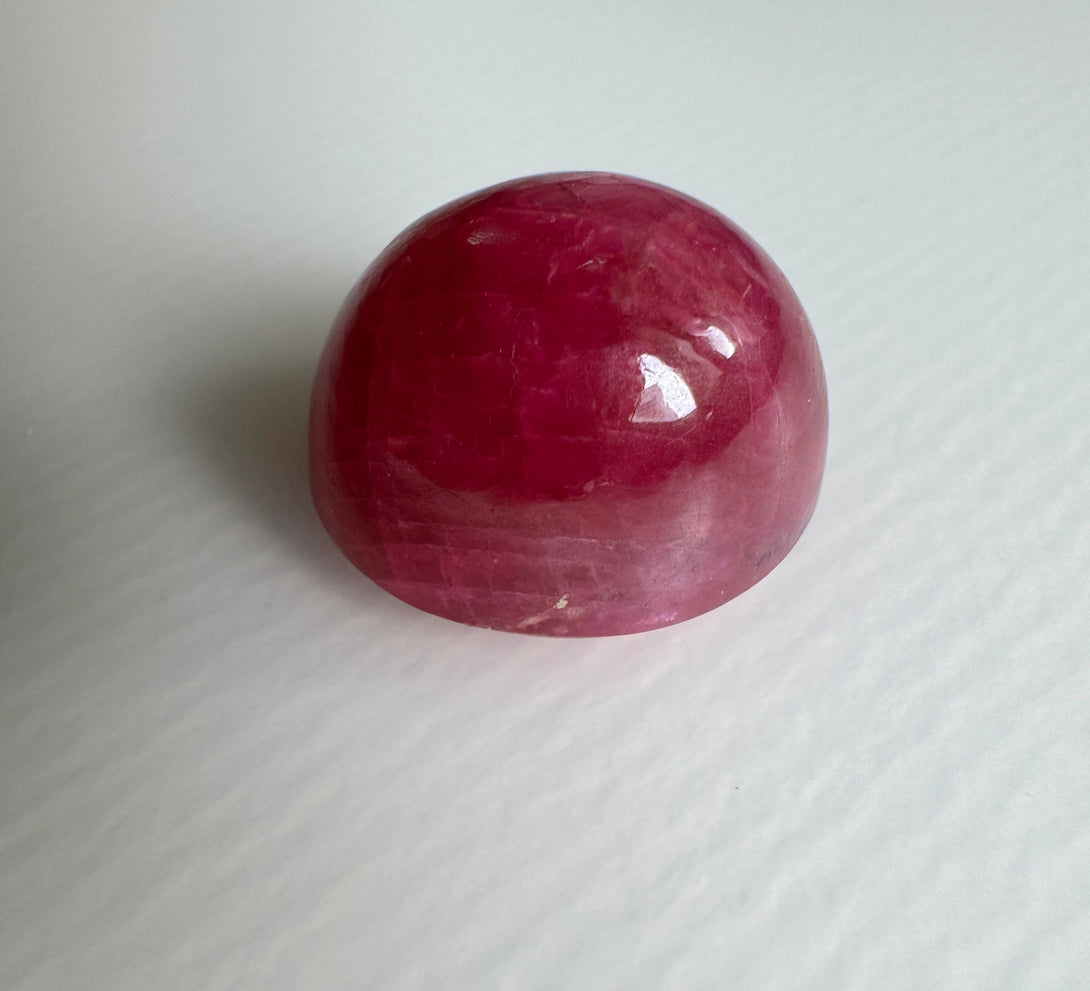 The Kasigau Dome Ruby | Round Dome Shape Cabochon Ruby 32.73 ct LUVICI GEMS INTERNATIONAL