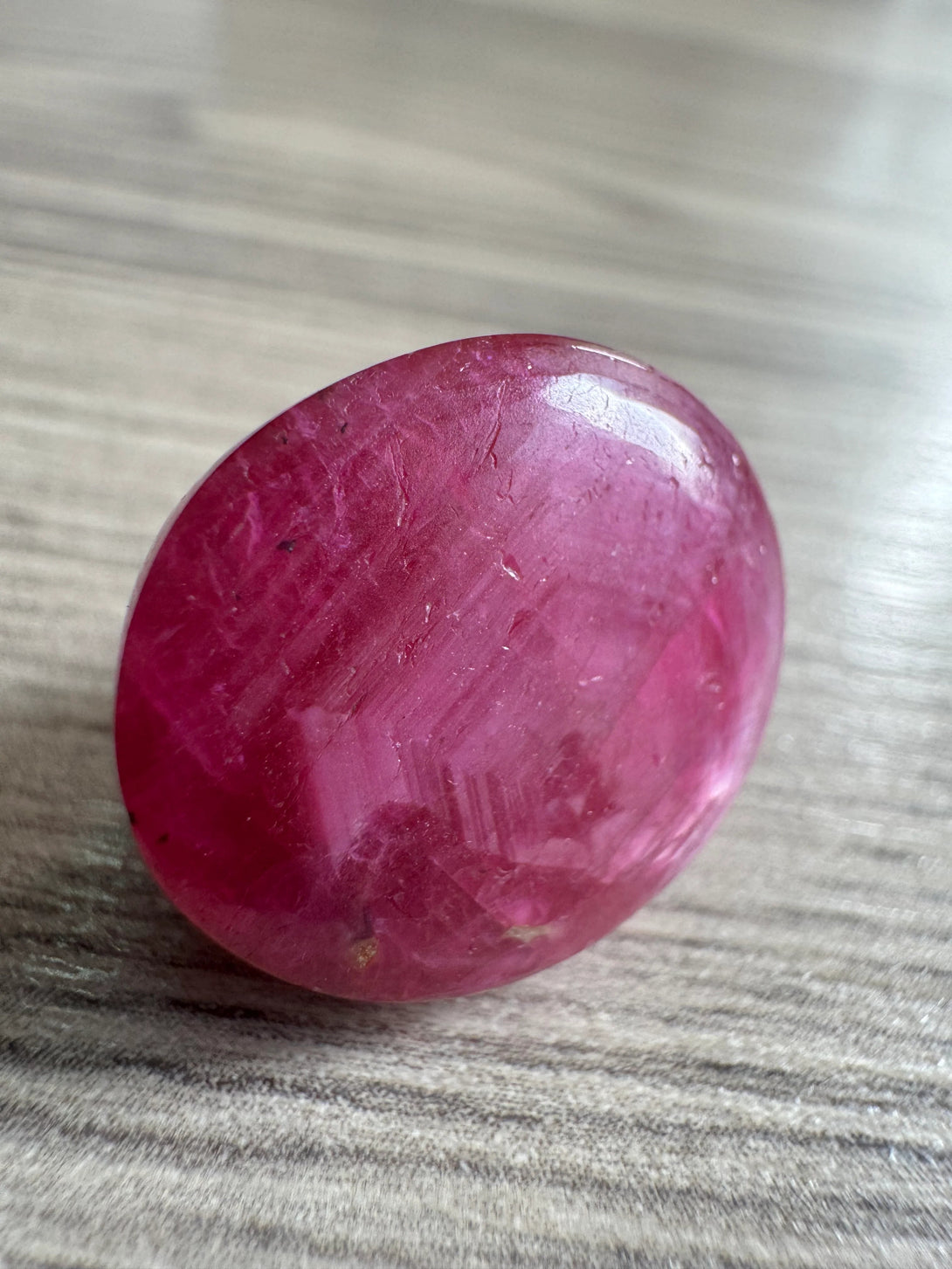 The Kasigau Dome Ruby | Round Dome Shape Cabochon Ruby 32.73 ct LUVICI GEMS INTERNATIONAL
