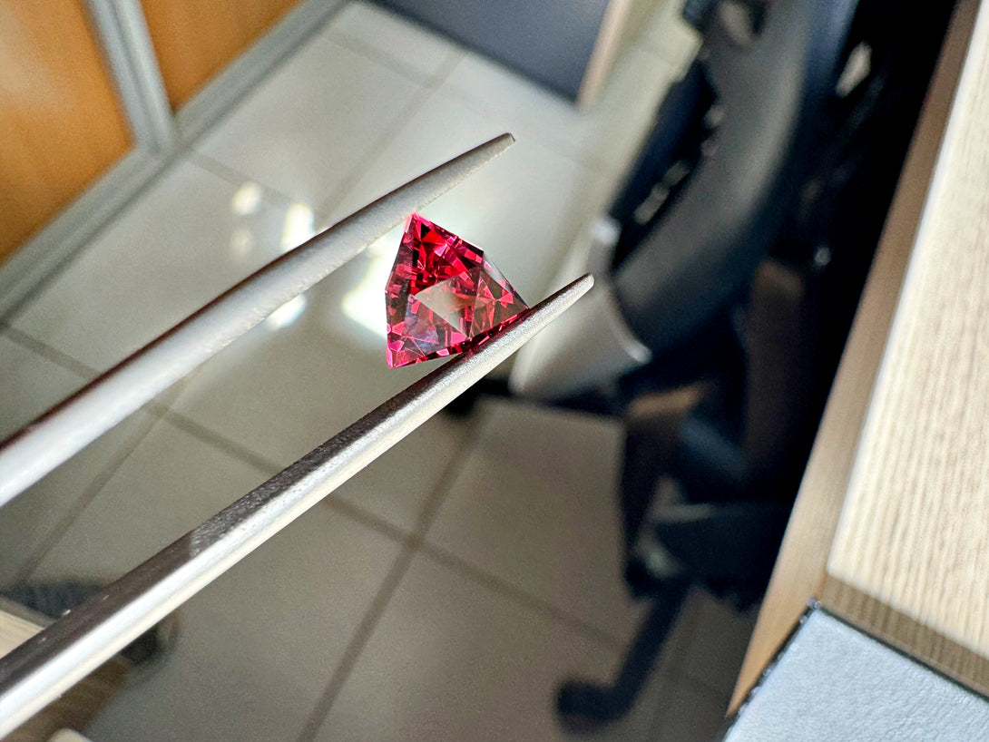 The Mahenge Amaranth Wonder | 3.04 ctw Icosahedral Malaia Garnets - LUVICI GEMS INTERNATIONAL