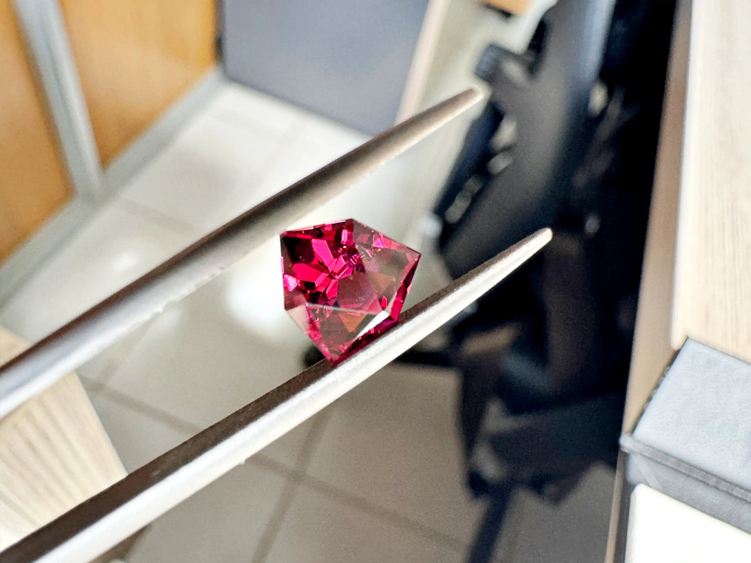 The Mahenge Amaranth Wonder | 3.04 ctw Icosahedral Malaia Garnets - LUVICI GEMS INTERNATIONAL