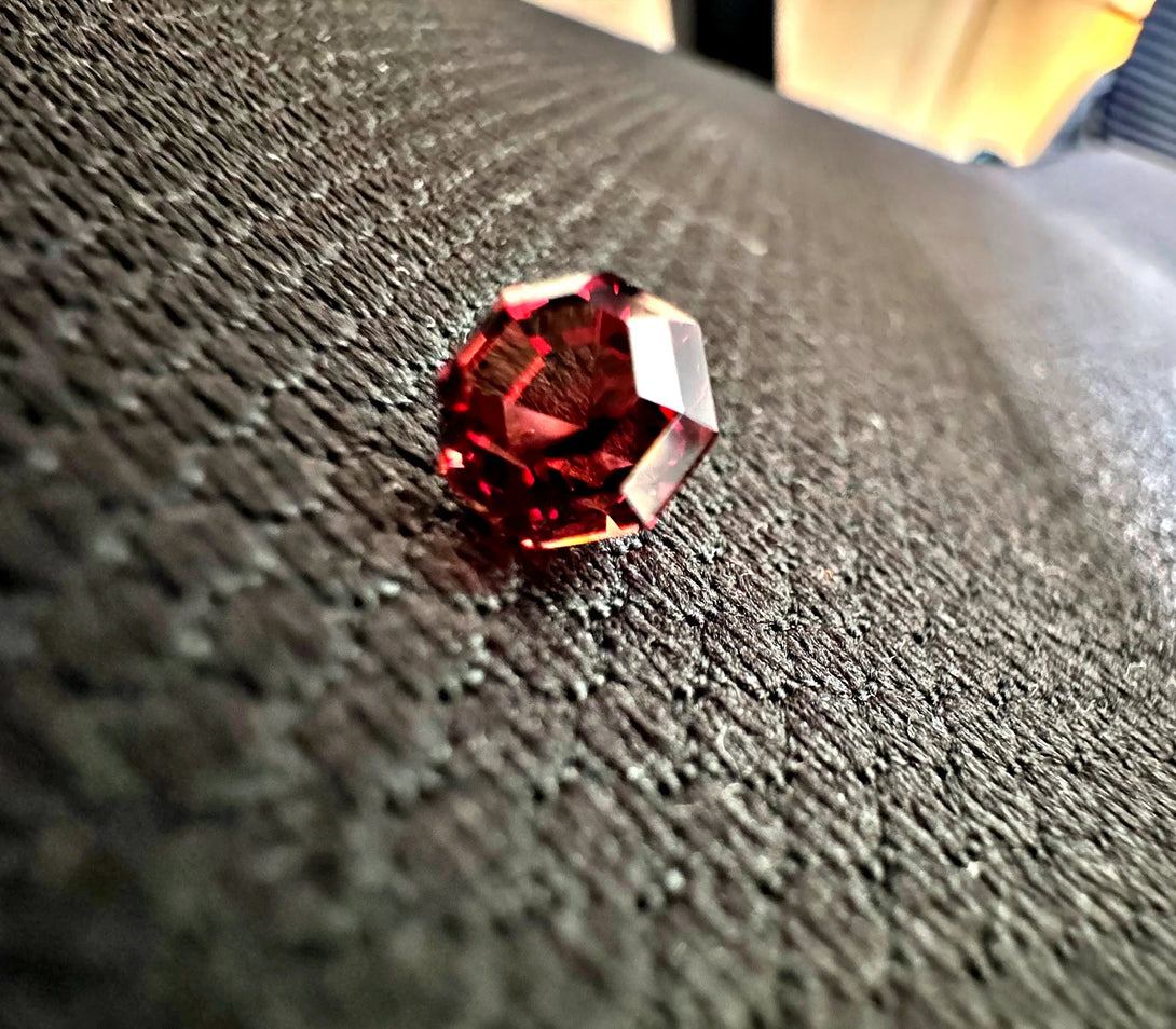 The Flame of Umba – A Fiery Malaia Garnet Octagon 2.45ct - LUVICI GEMS INTERNATIONAL