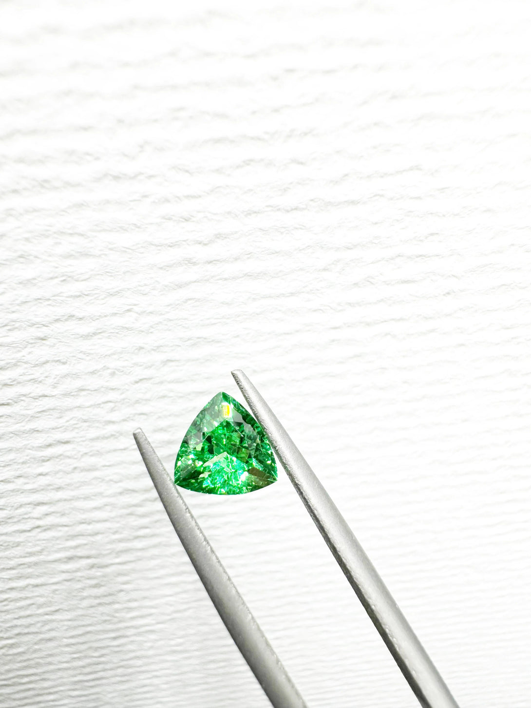 The Kryptonite Duo | 1.86 ctw Tsavorite (Trilliant ) from kenya LUVICI GEMS INTERNATIONAL