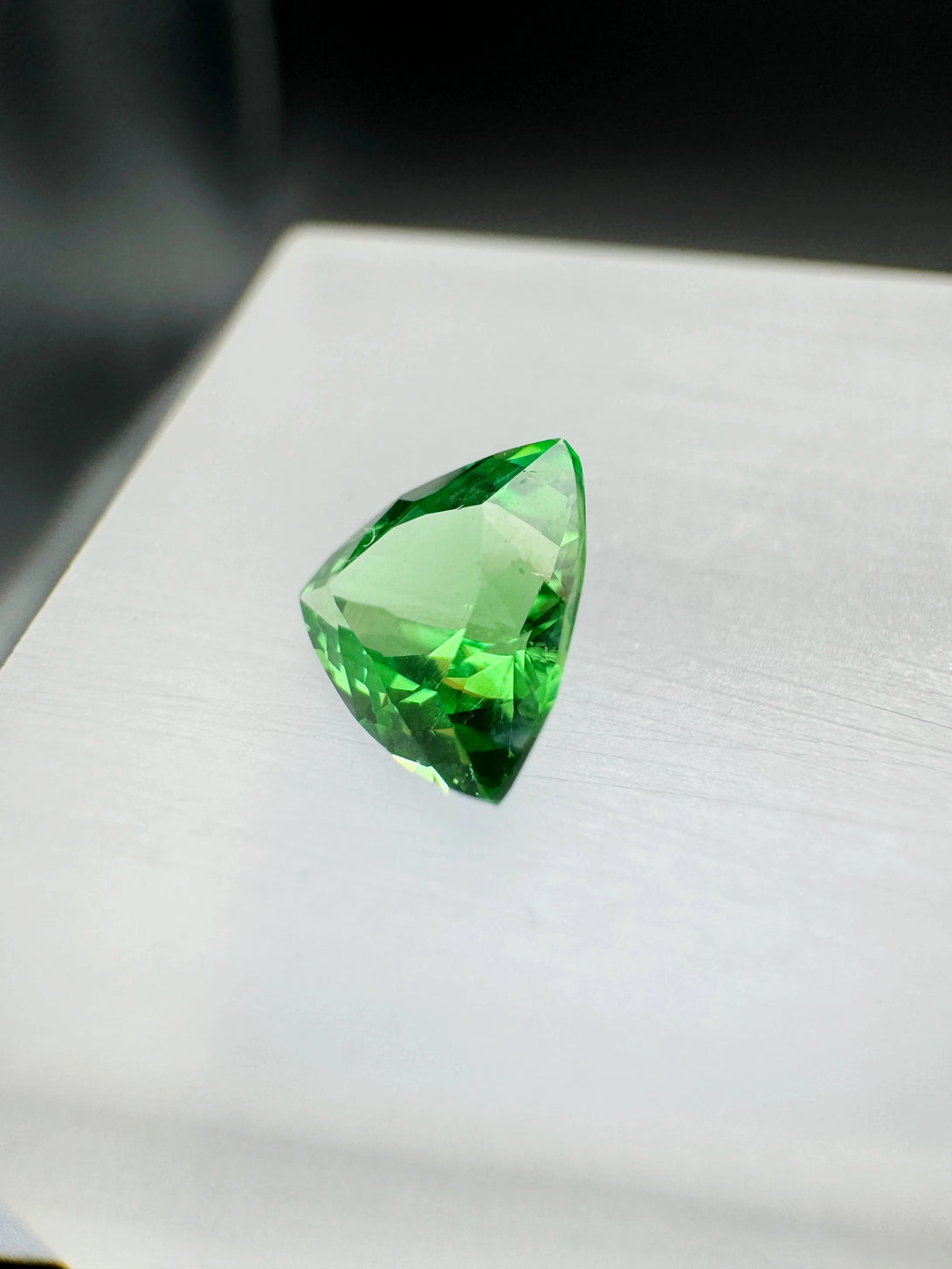 The Kryptonite Duo | 1.86 ctw Tsavorite (Trilliant ) from kenya LUVICI GEMS INTERNATIONAL