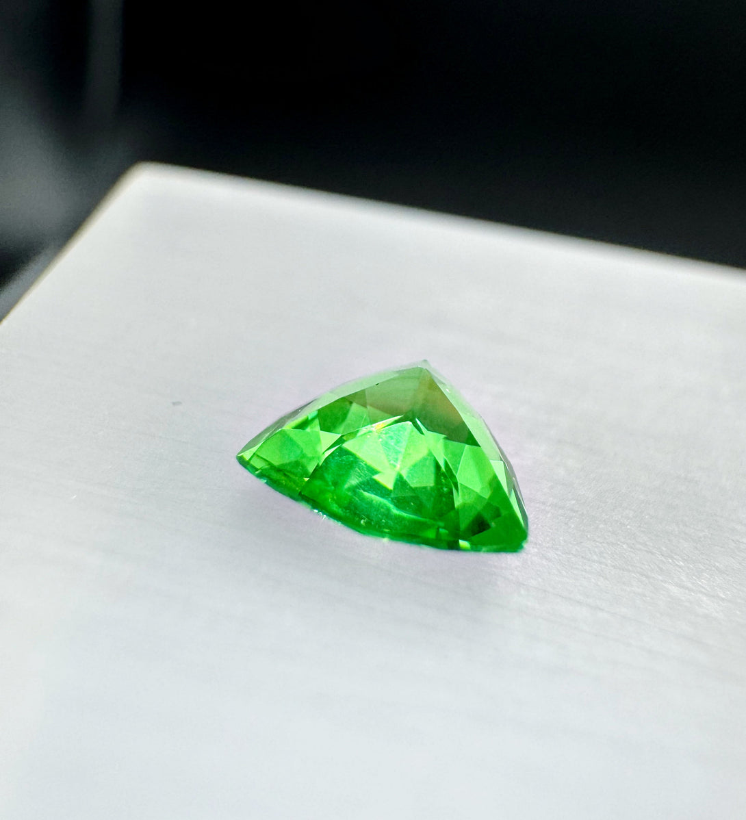 The Kryptonite Duo | 1.86 ctw Tsavorite (Trilliant ) from kenya LUVICI GEMS INTERNATIONAL
